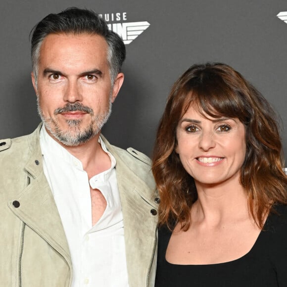 Faustine Bollaert et son mari Maxime Chattam - Avant-première du film "Top Gun Maverick" à l'UGC Normandie à Paris. © Coadic Guirec/Bestimage