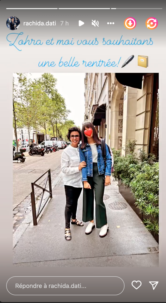 Rachida Dati avec sa fille Zohra sur Instagram.