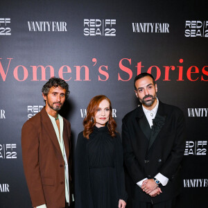 Simone Marchetti, Isabelle Huppert, Mohammed Al Turki - Soirée Vanity Fair lors de la 79e édition du Festival international du film de Venise, La Mostra, le 3 septembre 2022. © SGP/Bestimage