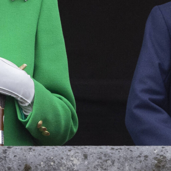 La reine Elisabeth II d'Angleterre, Le prince George de Cambridge - Jubilé de platine de la reine Elisabeth II d'Angleterre à Bukingham Palace à Londres, le 5 juin 2022. 