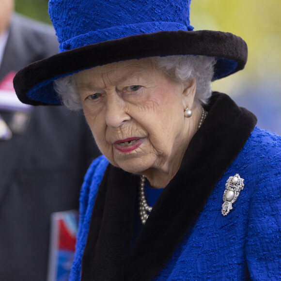 La reine Elisabeth II d'Angleterre lors des Champions Day à Ascot. Le 16 octobre 2021 