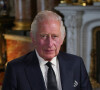 Le roi Charles III d'Angleterre prononce son discours à la nation et au Commonwealth depuis le palais de Buckingham à Londres, Royaume Uni, le 9 septembre 2022.