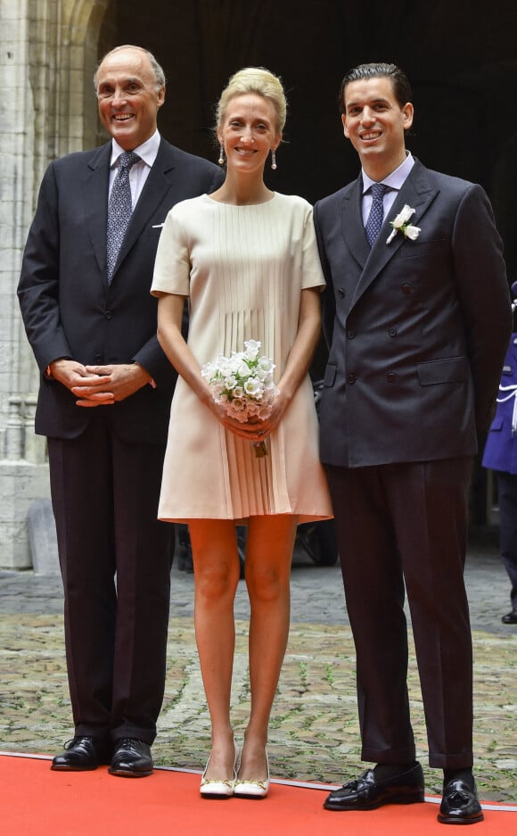 Le prince Lorenz de Belgique - Mariage civil de la princesse Maria Laura de Belgique et William Isvy à la mairie de Bruxelles le 10 septembre 2022. 