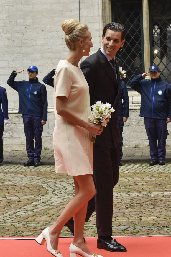 Mariage civil de la princesse Maria Laura de Belgique et William Isvy à la mairie de Bruxelles le 10 septembre 2022. 