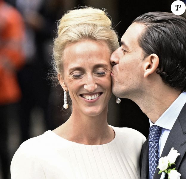 Mariage civil de la princesse Maria Laura de Belgique et William Isvy à la mairie de Bruxelles. 