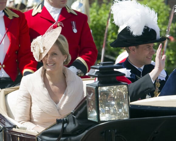 Sophie, comtesse de Wessex et le prince Edouard, comte de Wessex - Cérémonie Garter au château de Windsor le 18 juin 2012