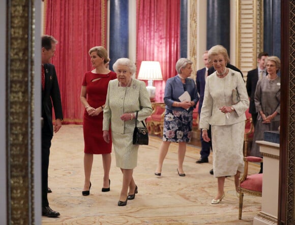 La comtesse Sophie de Wessex - La reine Elisabeth II d'Angleterre lors d'une réception en l'honneur des 80 ans de la princesse Alexandra de Kent au palais de Buckingham à Londres. Le 29 novembre 2016 