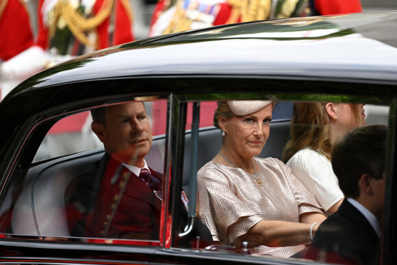 Le prince Edward, comte de Wessex, Sophie Rhys-Jones, comtesse de Wessex - Les membres de la famille royale et les invités lors de la messe célébrée à la cathédrale Saint-Paul de Londres, dans le cadre du jubilé de platine (70 ans de règne) de la reine Elisabeth II d'Angleterre. Londres, le 3 juin 2022. 