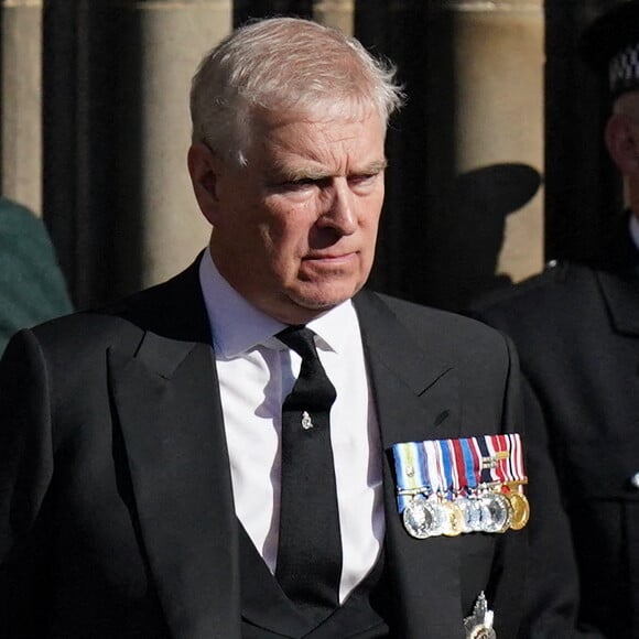 Sophie Rhys-Jones, duchesse de Wessex et le prince Andrew, duc d'York - Procession du cercueil de la reine Elisabeth II du palais de Holyroodhouse à la cathédrale St Giles d'Édimbourg, Royaume Uni, le 12 septembre 2022. 