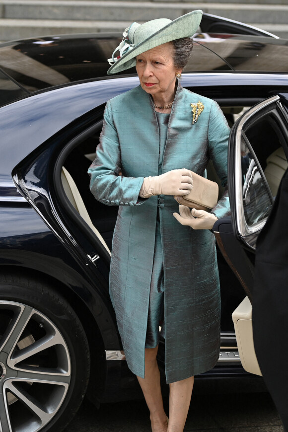 La princesse Anne - Les membres de la famille royale et les invités lors de la messe célébrée à la cathédrale Saint-Paul de Londres, dans le cadre du jubilé de platine (70 ans de règne) de la reine Elisabeth II d'Angleterre. Londres, le 3 juin 2022. 