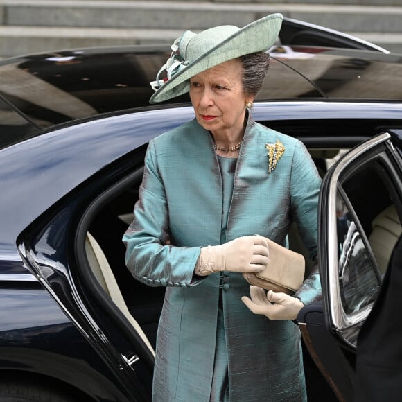 La princesse Anne - Les membres de la famille royale et les invités lors de la messe célébrée à la cathédrale Saint-Paul de Londres, dans le cadre du jubilé de platine (70 ans de règne) de la reine Elisabeth II d'Angleterre. Londres, le 3 juin 2022. 