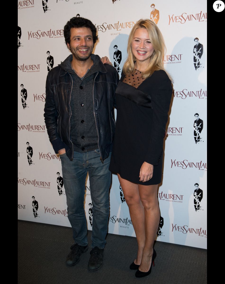 Virginie Efira et son compagnon Mabrouk El Mechri - Avant-premiere du film biopic "Yves Saint Laurent" a l'UGC Normandie a Paris, le 19 decembre 2013.