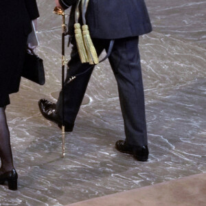 Le roi Charles III d'Angleterre, la reine consort Camilla Parker Bowles - Procession cérémonielle du cercueil de la reine Elisabeth II du palais de Buckingham à Westminster Hall à Londres. Le 14 septembre 2022