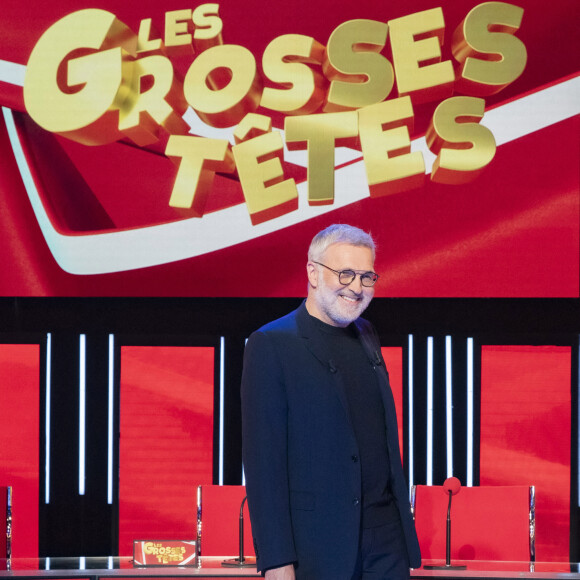 Exclusif - Laurent Ruquier - Enregistrement de l'émission "Les Grosses Têtes Prime", présentée par L.Ruquier et diffusée le 2 octobre à 21h05 sur France 2. Les Grosses Têtes vous invitent à une nouvelle soirée placée sous le signe de l'humour, ce samedi. Culture générale, jeux en pagaille, happening en tous genres... L.Ruquier met le paquet pour vous faire passer une soirée que vous n'êtes pas prêts d'oublier ! Comme d'habitude, des invités de haut niveau viendront jouer avec nos Grosses Têtes. © Jack Tribeca / Bestimage 