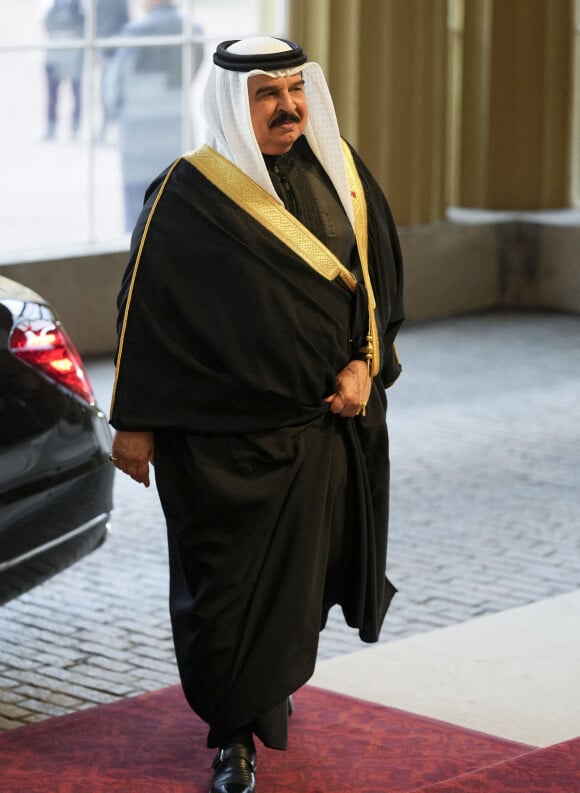 Hamed ben Issa Al Khalifa, roi du Bahreïn - Les invités arrivent à la réception du roi Charles III d'Angleterre à Buckingham Palace la veille des obsèques (funérailles d'état) de la reine Elizabeth II d'Angleterre le 18 septembre 2022. © : Dan Charity / PA Photos via Bestimage