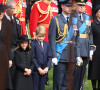 Le prince William, prince de Galles, Le prince George de Galles et La princesse Charlotte de Galles - Funérailles nationales de la reine Elizabeth II à Londres, Royaume Uni, le 19 septembre 2022. © Avalon/panoramic/Bestimage