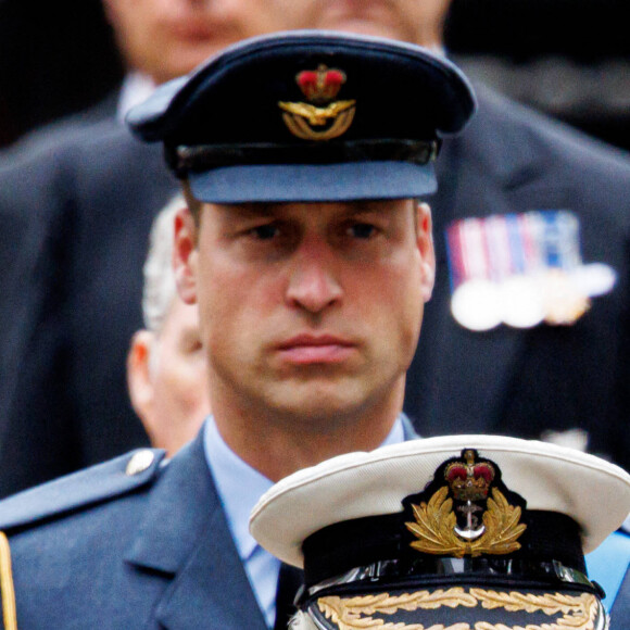 Le roi Charles III d'Angleterre et le prince de Galles William - Arrivées au service funéraire à l'Abbaye de Westminster pour les funérailles d'Etat de la reine Elizabeth II d'Angleterre. Le 19 septembre 2022