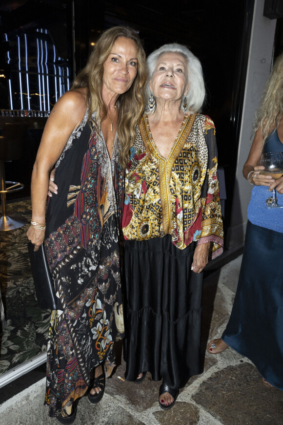 Exclusif - Jacqueline Veyssière, Nathalie Boutot lors de l'anniversaire de Jacqueline Veyssière au VIP Room à Saint-Tropez le 11 juillet 2022. © Cyril Moreau / Bestimage