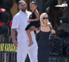 Khloe Kardashian, son ex Tristan Thompson, leur fille True et Kris Jenner à la sortie du déjeuner familial de pré-fête des pères au Sagebrush Cantina à Calabasas, Los Angeles, Californie, Etats-Unis. 