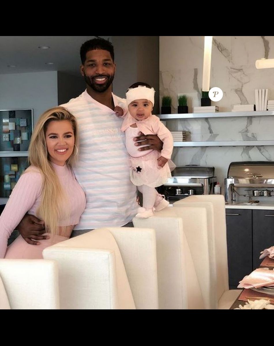 Khloé Kardashian, Tristan Thompson et leur fille True.