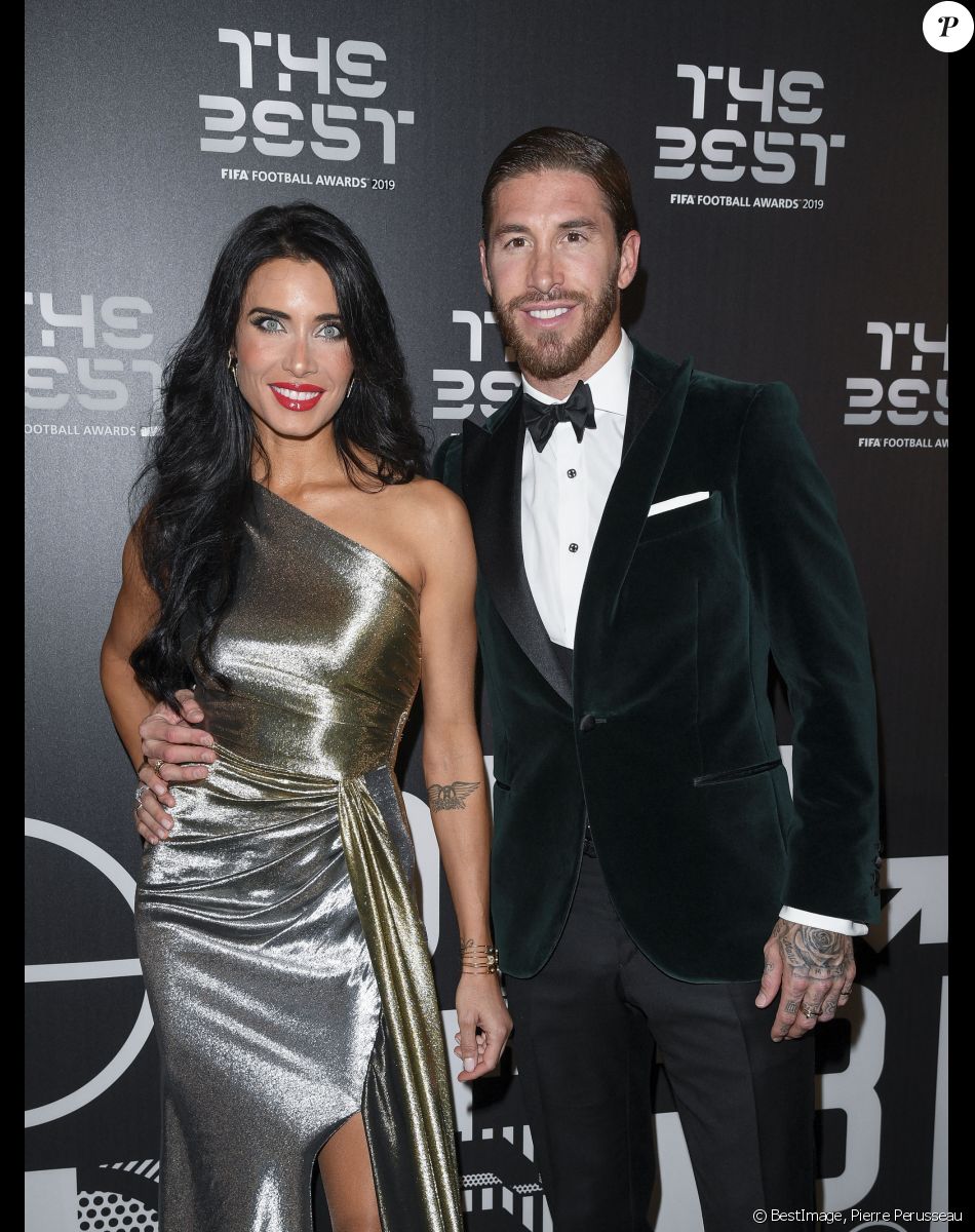 Pilar Rubio et son mari Sergio Ramos - Les célébrités arrivent à la cérémonie des Trophées Fifa "The Best" 2019 à la Scala à Milan, Italie le 23 septembre 2019. © Pierre Perusseau/Bestimage