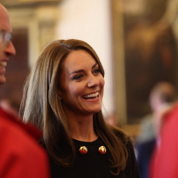 Catherine (Kate) Middleton, princesse de Galles, rencontre des bénévoles et du personnel opérationnel au Windsor Guildhall à Windsor, Royaume Uni, le 22 septembre 2022, afin de les remercier de leur implication dlors des funérailles de la La reine Elisabeth II au château de Windsor. 