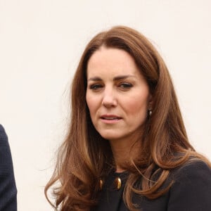 Le prince William, duc de Cambridge et Kate Middleton, duchesse de Cambridge, visitent le centre RAF Air Cadets à Londres, le 21 avril 2021, quelques jours après les obsèques du Prince Philip. 