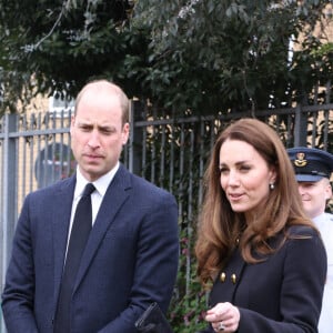 Le prince William, duc de Cambridge et Kate Middleton, duchesse de Cambridge, visitent le centre RAF Air Cadets à Londres, le 21 avril 2021, quelques jours après les obsèques du Prince Philip. 