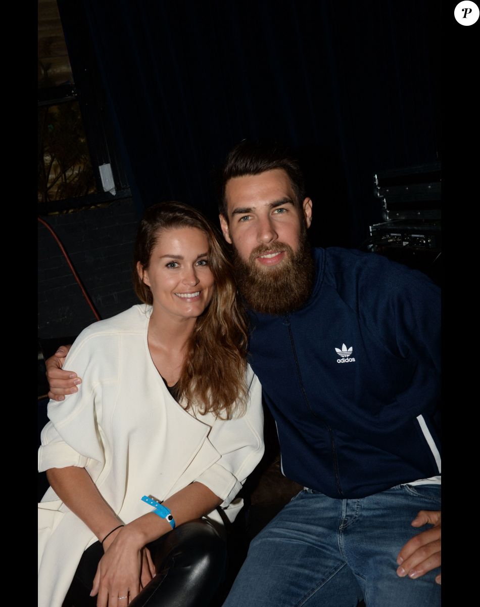Luka Karabatic et sa compagne Jeny Priez - Soirée Adidas à l'Arc à Paris.