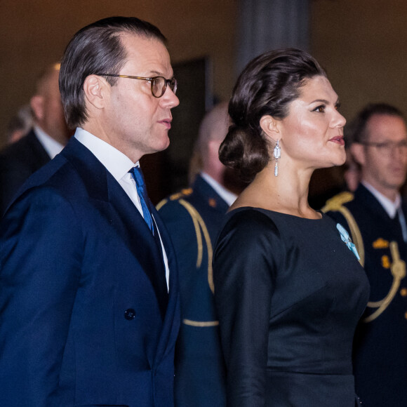 La princesse Victoria de Suède et le prince Daniel de Suède - Remise des prix Nobel 2021 à l'hôtel de ville de Stockholm, Suède, le 10 décembre 2021. 