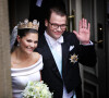 La princesse Victoria et le prince Daniel de Suède lors de leur mariage le 19 juin 2010. Photo Gustav Mårtensson