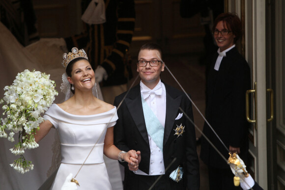 La princesse Victoria et le prince Daniel de Suède lors de leur mariage le 19 juin 2010. Photo par Urban Andersson