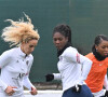 Keira Hamraoui et Aminata Diallo (psg) - Match féminin de l'AS Saint-Etienne contre le Paris Saint-Germain le 23 janvier 2022.