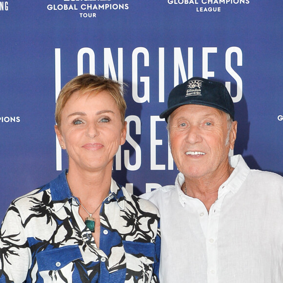 Exclusif - Yves Renier et sa femme Karin - Photocall du déjeuner - Longines Paris Eiffel Jumping au Champ de Mars à Paris, France, le 5 juillet 2019. © Veeren Ramsamy/Bestimage 