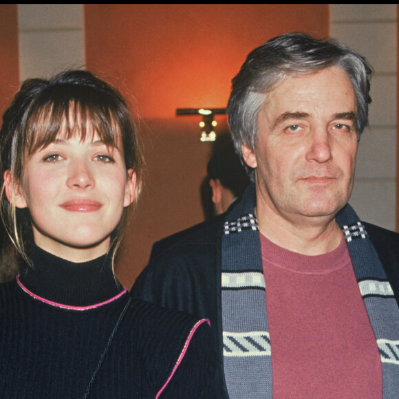 Archives - Sophie Marceau et Andrej Zulawski à l'inauguration de l'hôtel Marignan à Paris le 14 janvier 1992