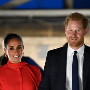 Le prince Harry, duc de Sussex et Meghan Markle, duchesse de Sussex, arrivent au "One Young World Summit 2022" à Manchester, le 5 septembre 2022. 