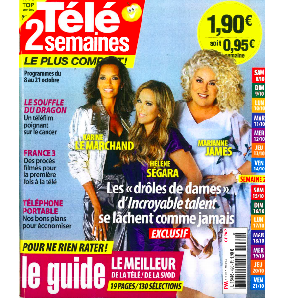 Magazine "Télé 2 semaines" en kiosques début octobre 2022.