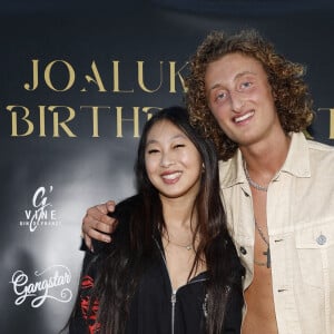 Exclusif - Prix spécial - No web - Joalukas Noah avec Jade Hallyday lors de la soirée d'anniversaire de Joalukas Noah, fils de Yannick Noah et Isabelle Camus, pour ses 18 ans à Paris le 10 juin 2022. © Cyril Moreau / Bestimage