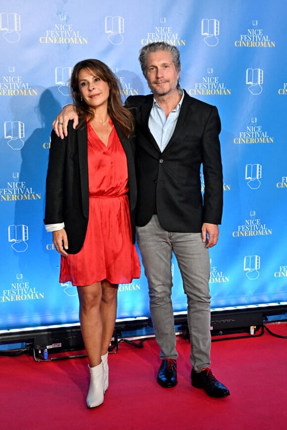 Charlie Dupont (acteur belge) et sa femme Tania au photocall de la soirée du 8 octobre lors de la 4ème édition du festival Cinéroman à Nice. © Bruno Bebert / Bestimage 