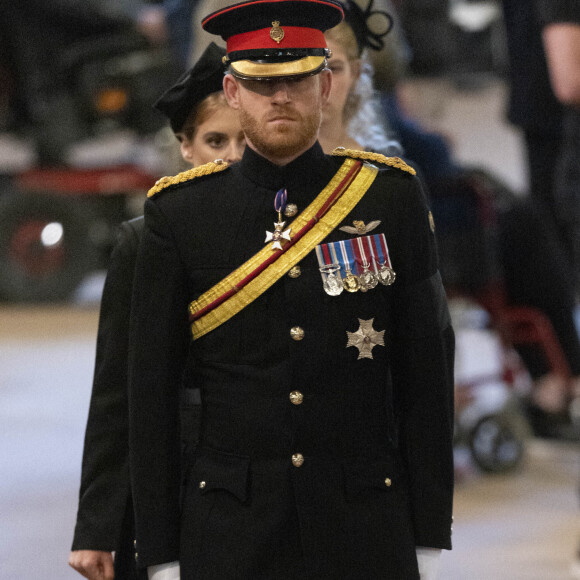 Le prince Harry, duc de Sussex - Veillée des petits-enfants de la reine Elizabeth II au Westminster Hall à Londres, Royaume Uni, le 17 septembre 2022. 