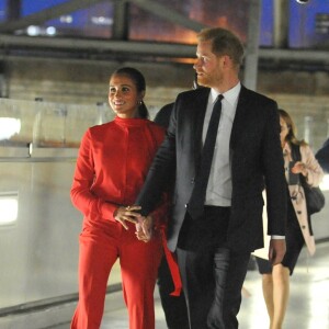 Le prince Harry, duc de Sussex et Meghan Markle, duchesse de Sussex, arrivent au "One Young World Summit 2022" à Manchester, le 5 septembre 2022. 