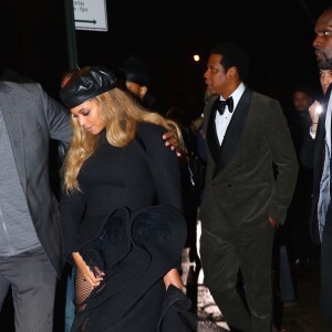 Beyonce et son mari Jay Z sont allés faire la fête après avoir assisté à la soirée Pre Grammy à New York, le 27 janvier 2018 