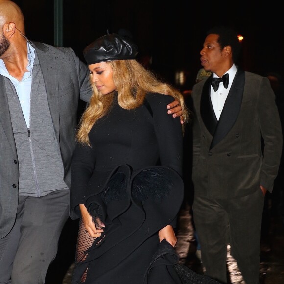 Beyonce et son mari Jay Z sont allés faire la fête après avoir assisté à la soirée Pre Grammy à New York, le 27 janvier 2018 