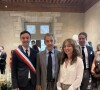 Mariage de Louis Sarkozy et Natali Husic à Gordes, en Provence le 24 septembre 2022, en présence du maire de Gordes, Richard Kitaeff, Nicolas Sarkozy.
