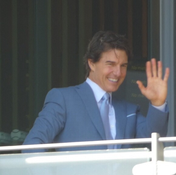 Tom Cruise dans les tribunes de la finale du tournoi de Wimbledon, le 10 juillet 2022. 