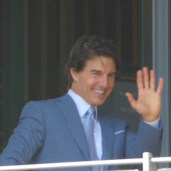 Tom Cruise dans les tribunes de la finale du tournoi de Wimbledon, le 10 juillet 2022. 