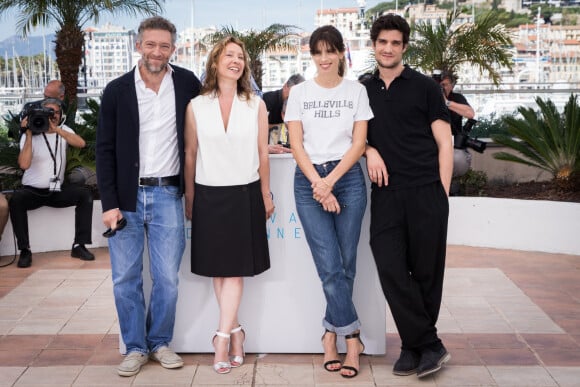 Vincent Cassel, Emmanuelle Bercot, Maïwenn et Louis Garrel - Photocall du film "Mon Roi" lors du 68ème Festival International du Film de Cannes. Cannes, le 17 mai 2015