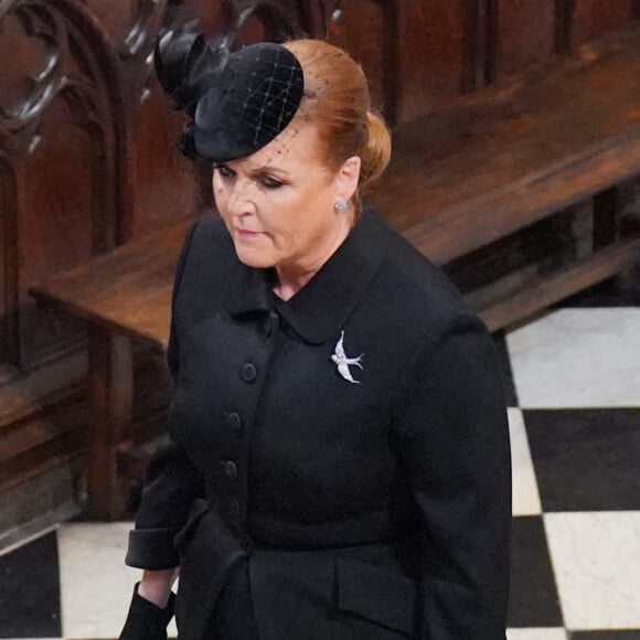 Sarah Ferguson - Service funéraire à l'Abbaye de Westminster pour les funérailles d'Etat de la reine Elizabeth II d'Angleterre. Le sermon est délivré par l'archevêque de Canterbury Justin Welby (chef spirituel de l'Eglise anglicane) au côté du doyen de Westminster David Hoyle. Londres, le 19 septembre 2022. © Dominic Lipinski / PA via Bestimage 