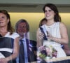 Info - La princesse Eugénie d'York est maman pour la première fois - Sarah Margaret Ferguson, duchesse d'York, Le prince Andrew, duc d'York et la princesse Eugenie d'York assistent à la Course hippique Queen's horse Dartmouth à Ascot, le 23 juillet 2016 