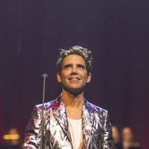 Exclusif - Mika Symphonique en concert à la Philharmonie de Paris avec l'Orchestre National d'Ile-de-France. Le 23 octobre 2021. L'enregistrement du concert sera diffusé le 23 décembre sur Culture Box puis sur France 5 © Cyril Moreau / Bestimage